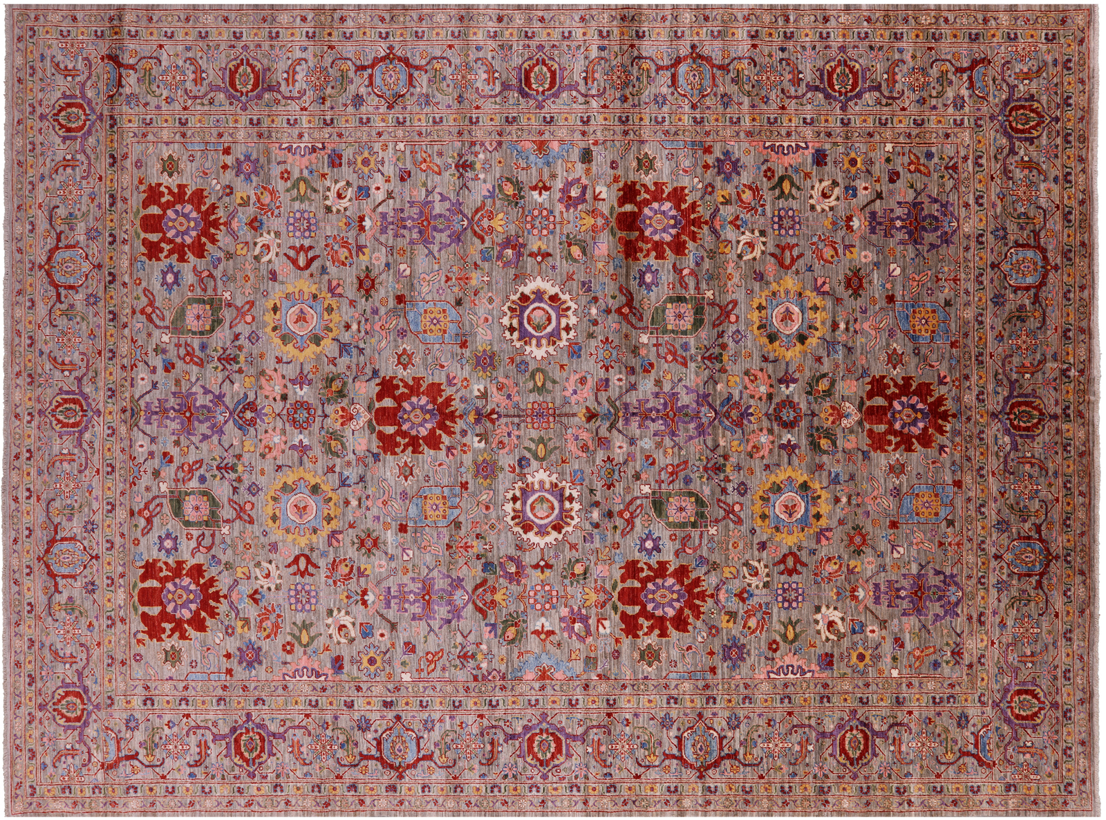 9′ 10″ X 13′ 9″ Fine Serapi Handmade Wool Rug – Q12633
