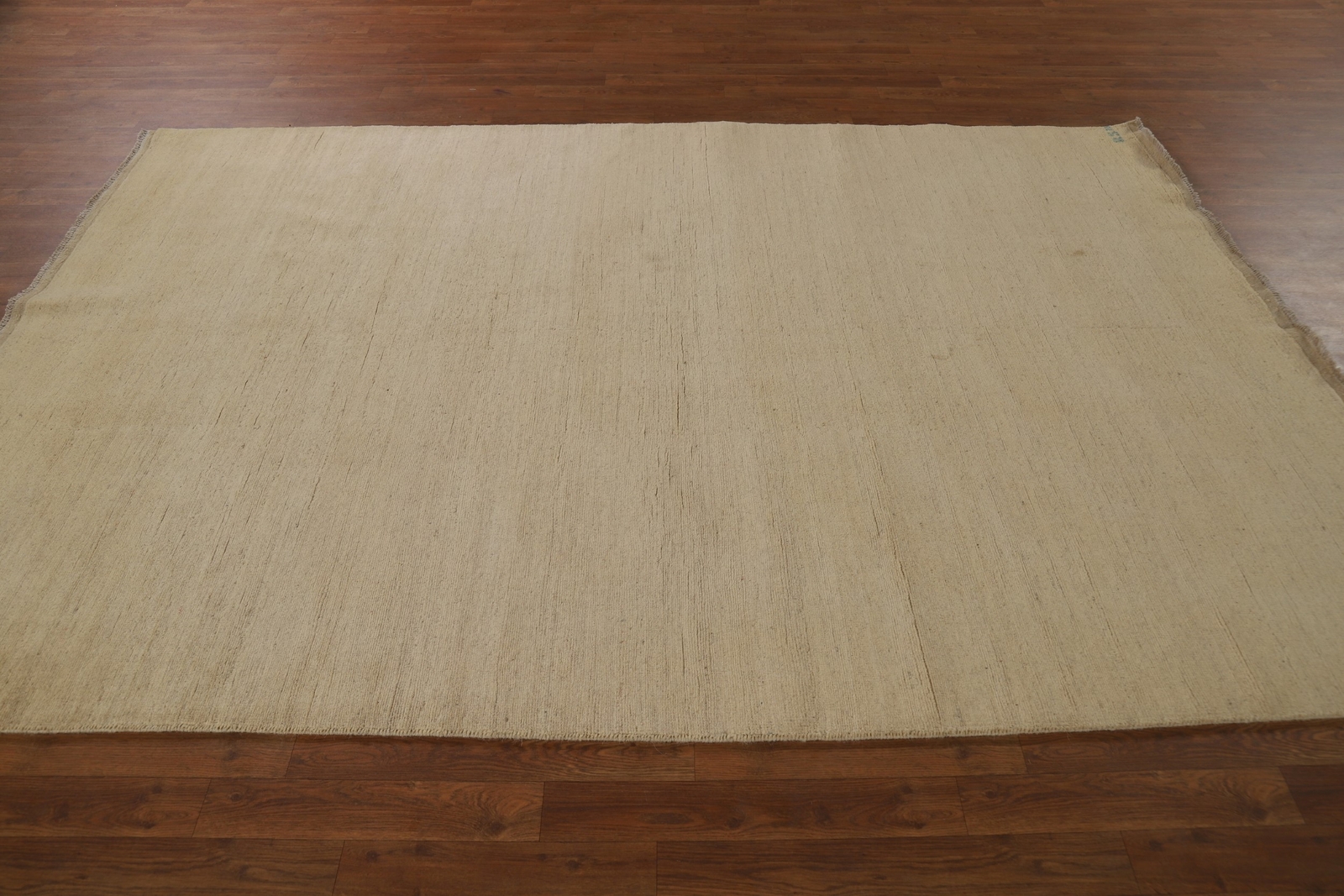 Elegant Handcrafted Gabbeh Solid Beige Wool Rug – Limited Edition” 6×9 ft