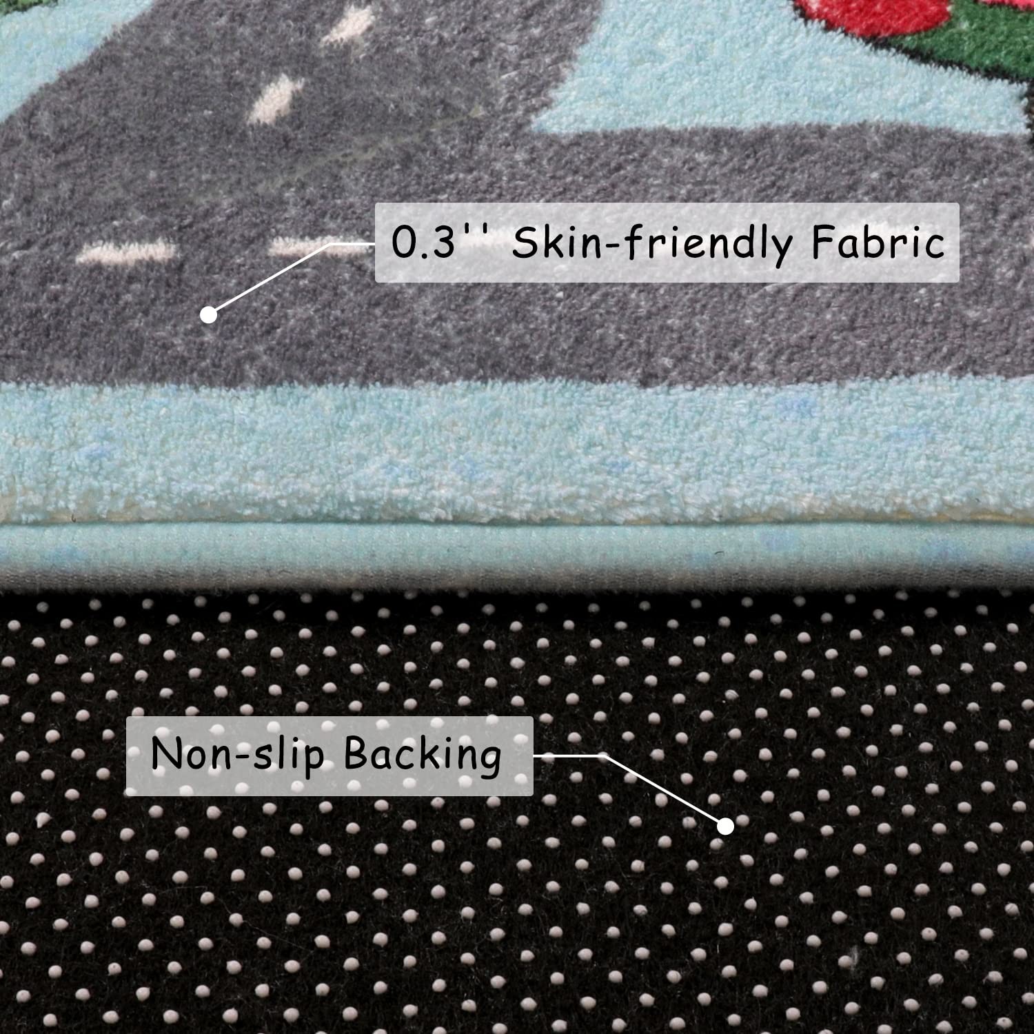 Soft Kids Rug 4’x6′ Carpet Play Mat for Baby Boys Girls, City Life Road Traff…