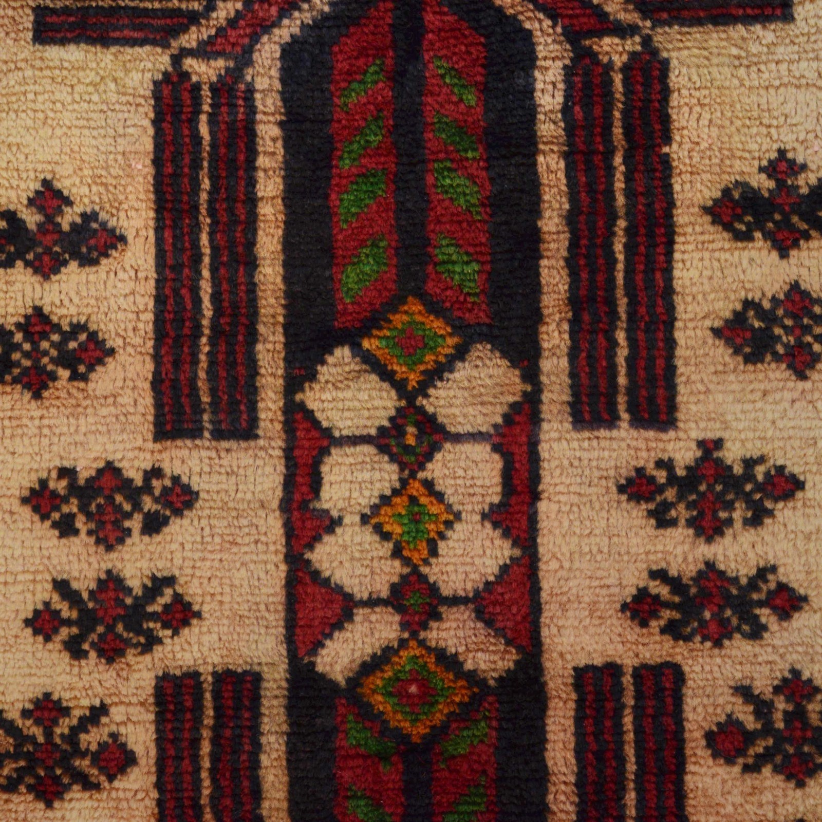 Nomadic Afghan Rug Wool Prayer Rug, 2’11×4’10 ft Oriental Handmade Carpet G35429