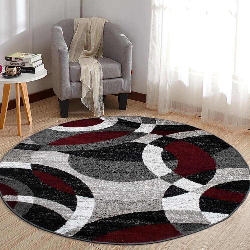 Contemporary Abstract Circles Perfect for high Traffic Areas of Your Living Room
