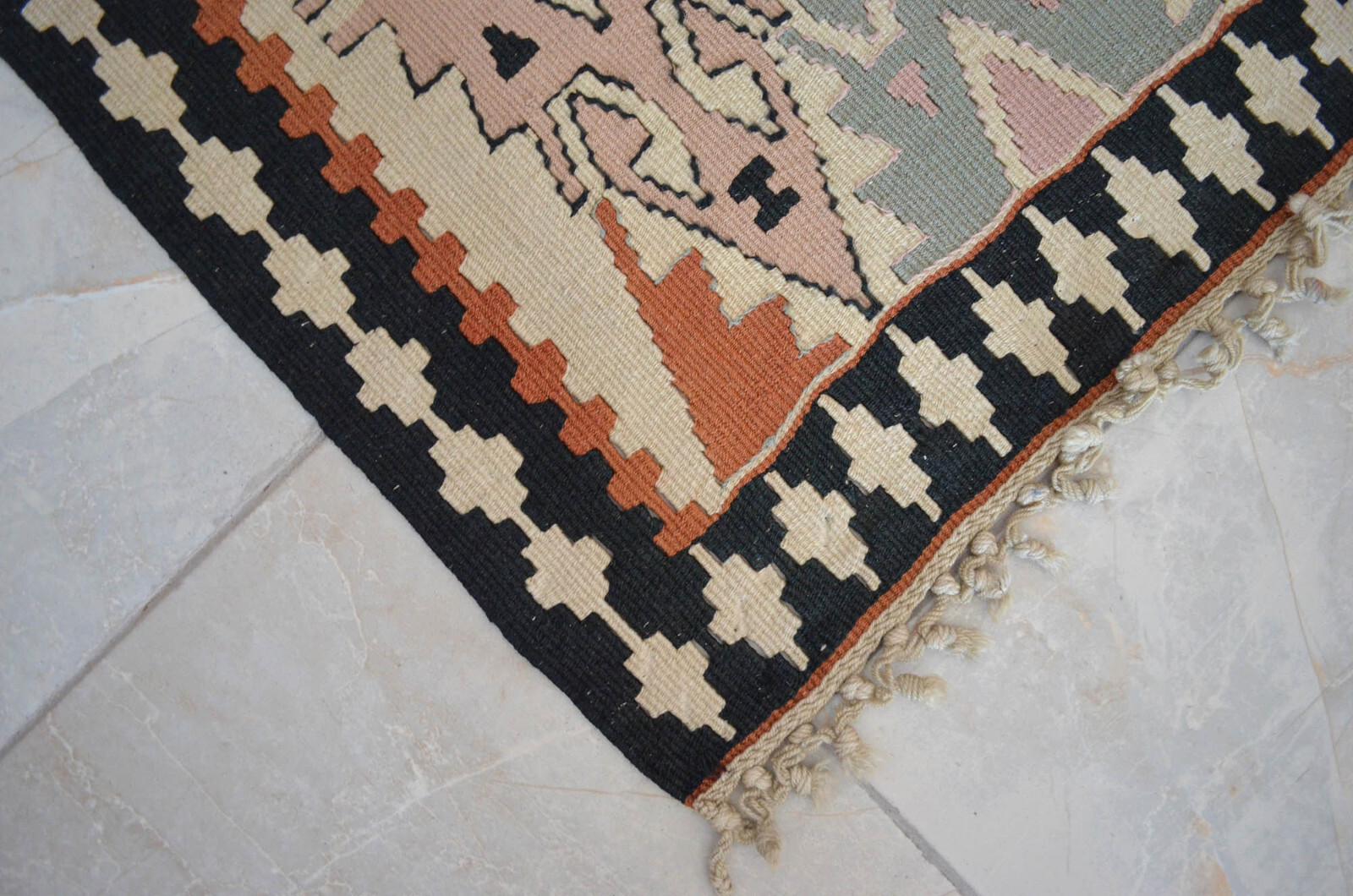 3×6 ft Rug OUSHAK RUG Hand Woven Vintage Turkish Kilim Rug Flat Weave Area Rug
