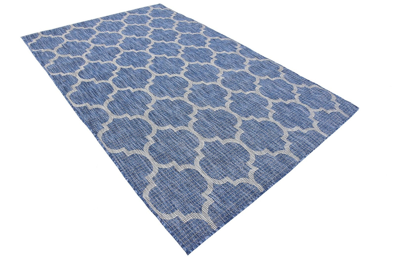 Unique Loom Outdoor Trellis Collection Area Rug (5′ 3 x 8′ Rectangle, Navy Blue/