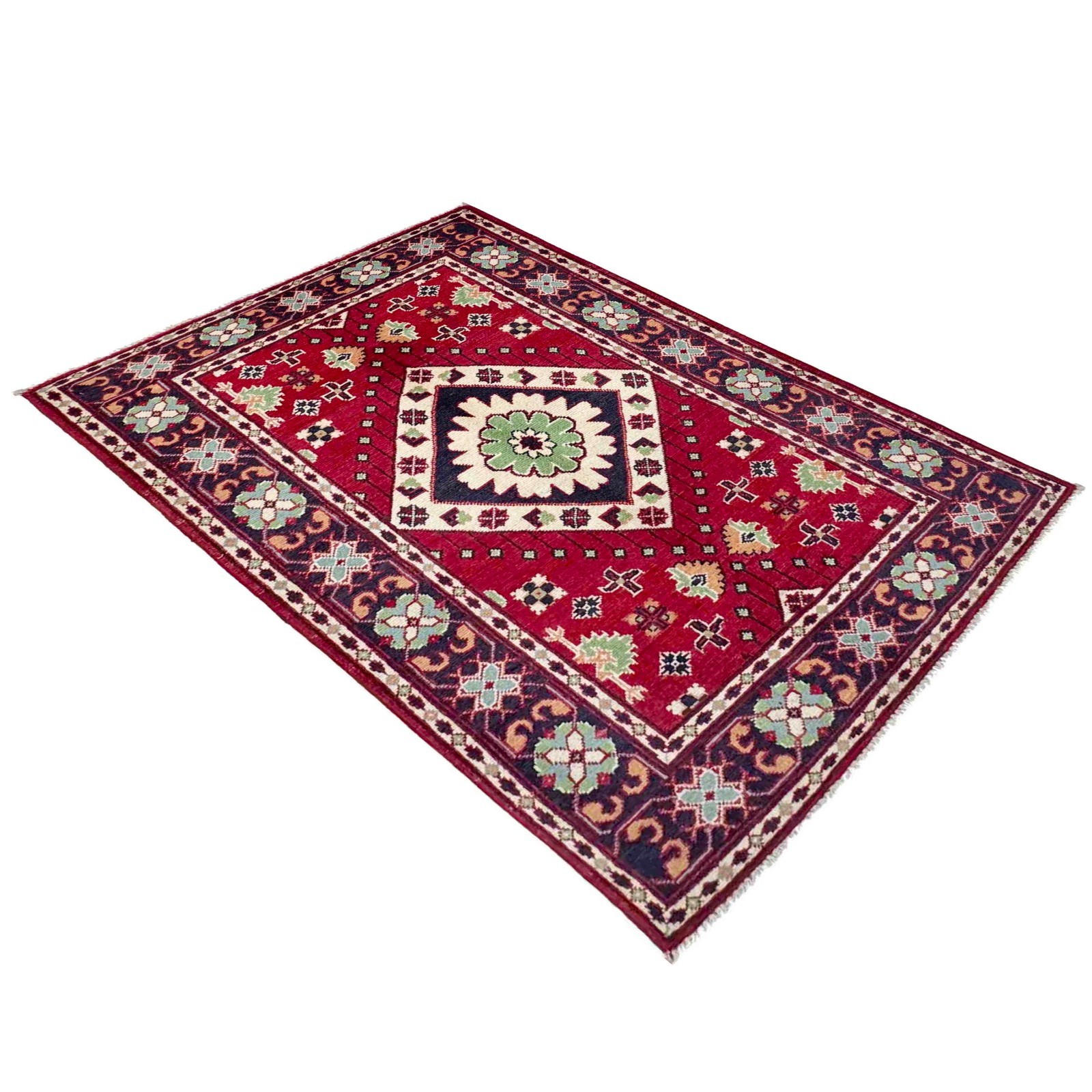 Unique Hand Knotted Rug Red Tribal Rugs 3’1×5’0 Ft Afghan Oriental Carpet R37730