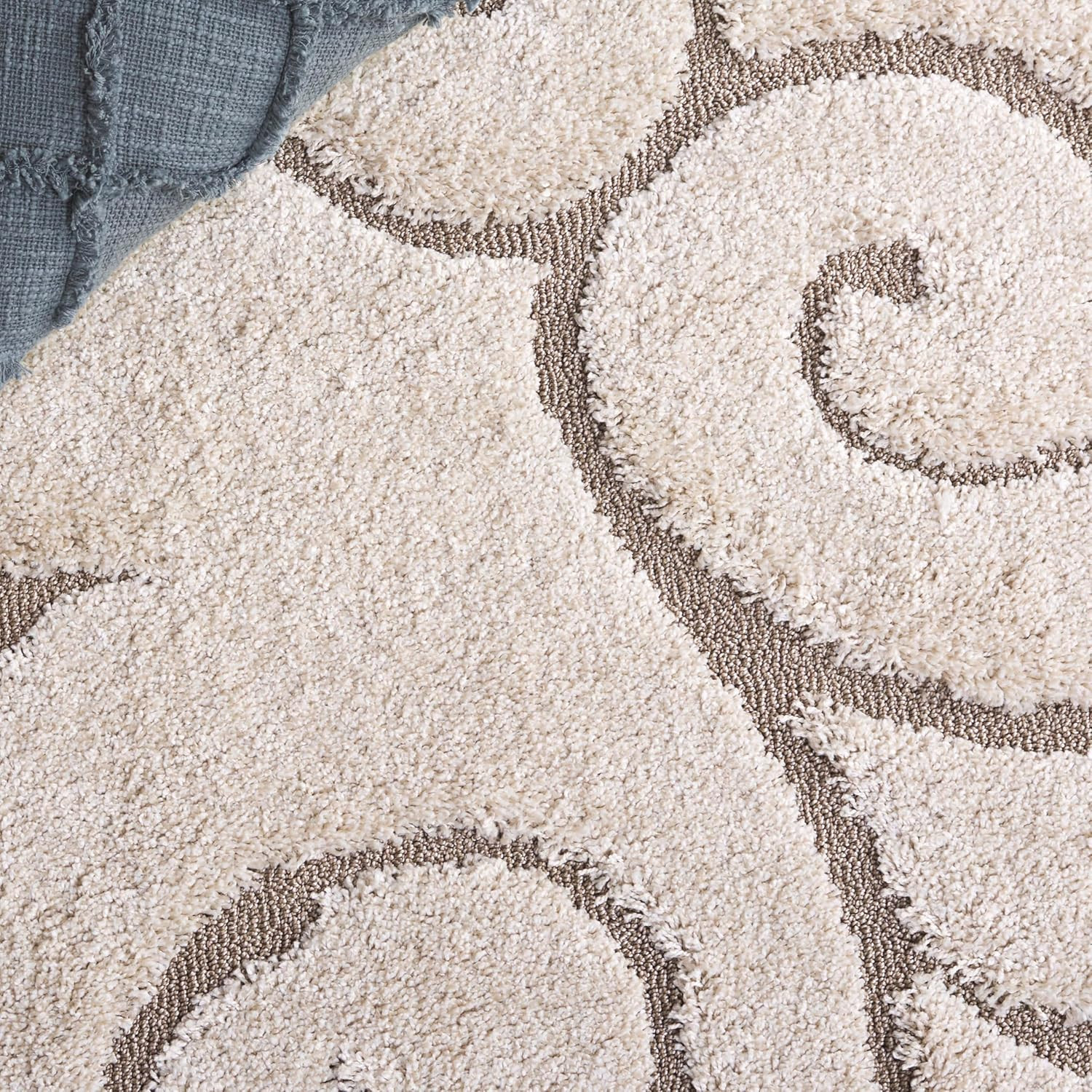 Florida Shag Runner Rug 2’3″ x 15′ – Cream & Beige, Non-Shedding, Easy Clean