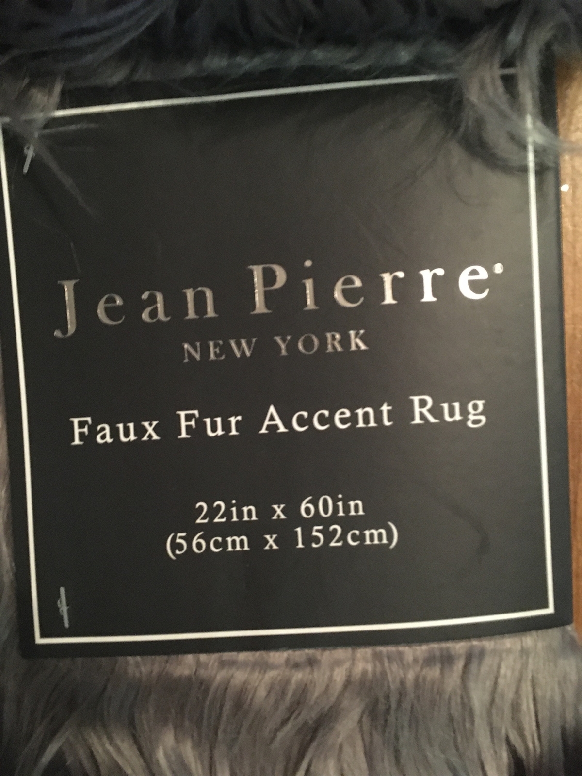 Jean Pierre Faux-Fur 22 x 60 in. Runner Area Rug, Dark Grey