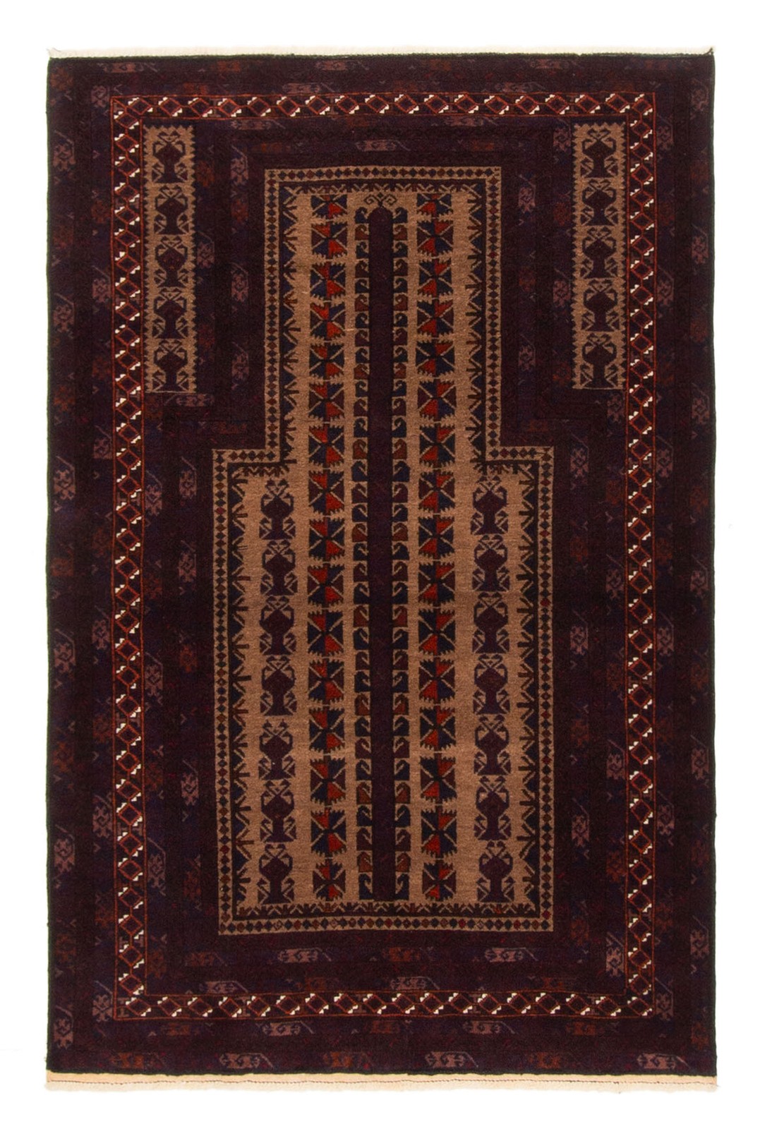 Traditional Vintage Hand-Knotted Area Rug 3’1″ x 4’8″ Oriental Wool Carpet