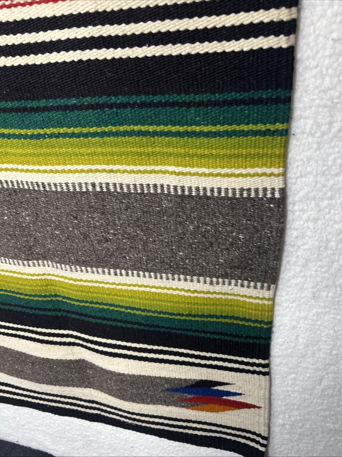 Southwest Design Acrylic Rug Beige Black Brown Blue Green Gold Gray NEW 29” X 60