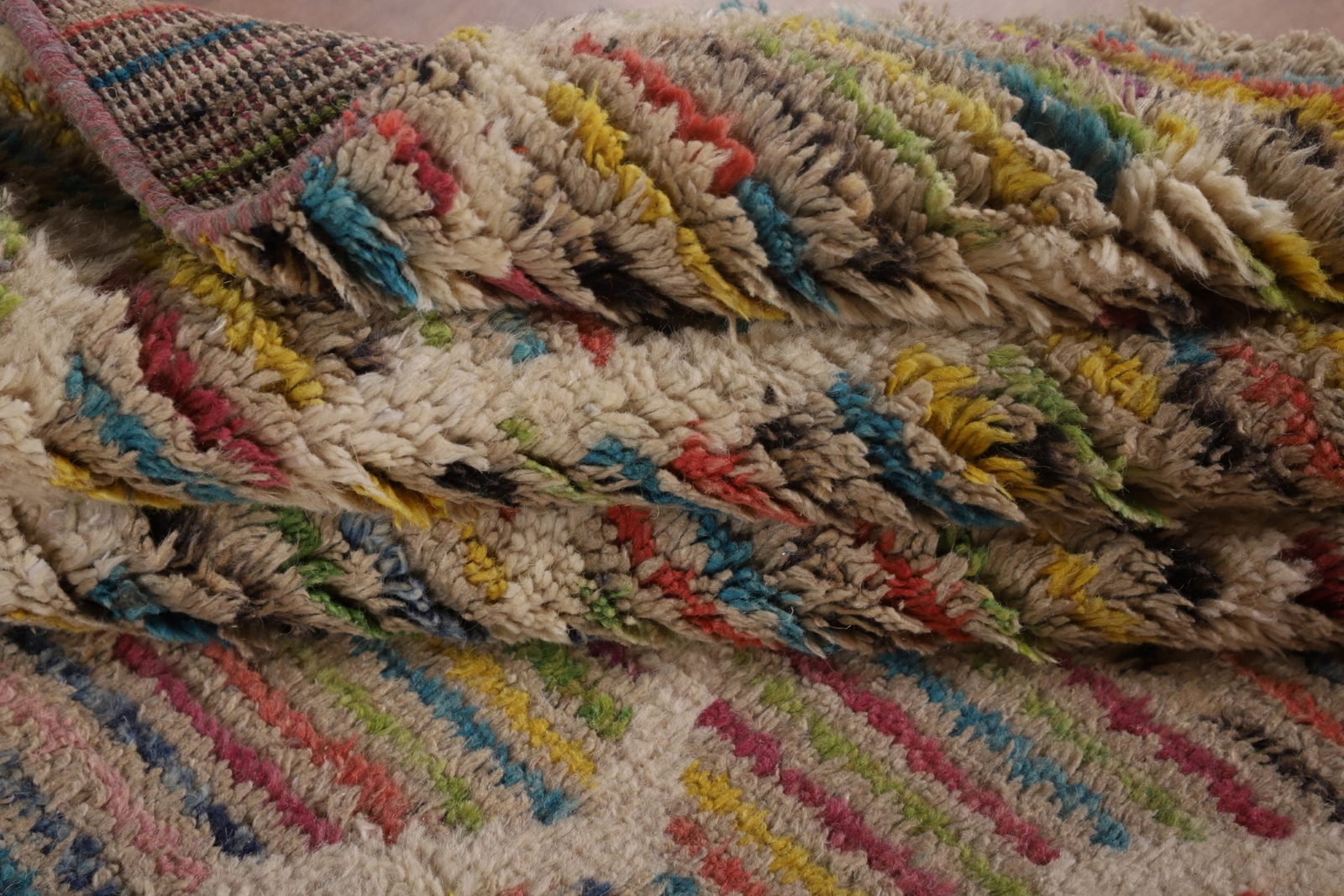 Chevron Pastel Color Wool Berber Handmade Moroccan Oriental Large Rug 9×15
