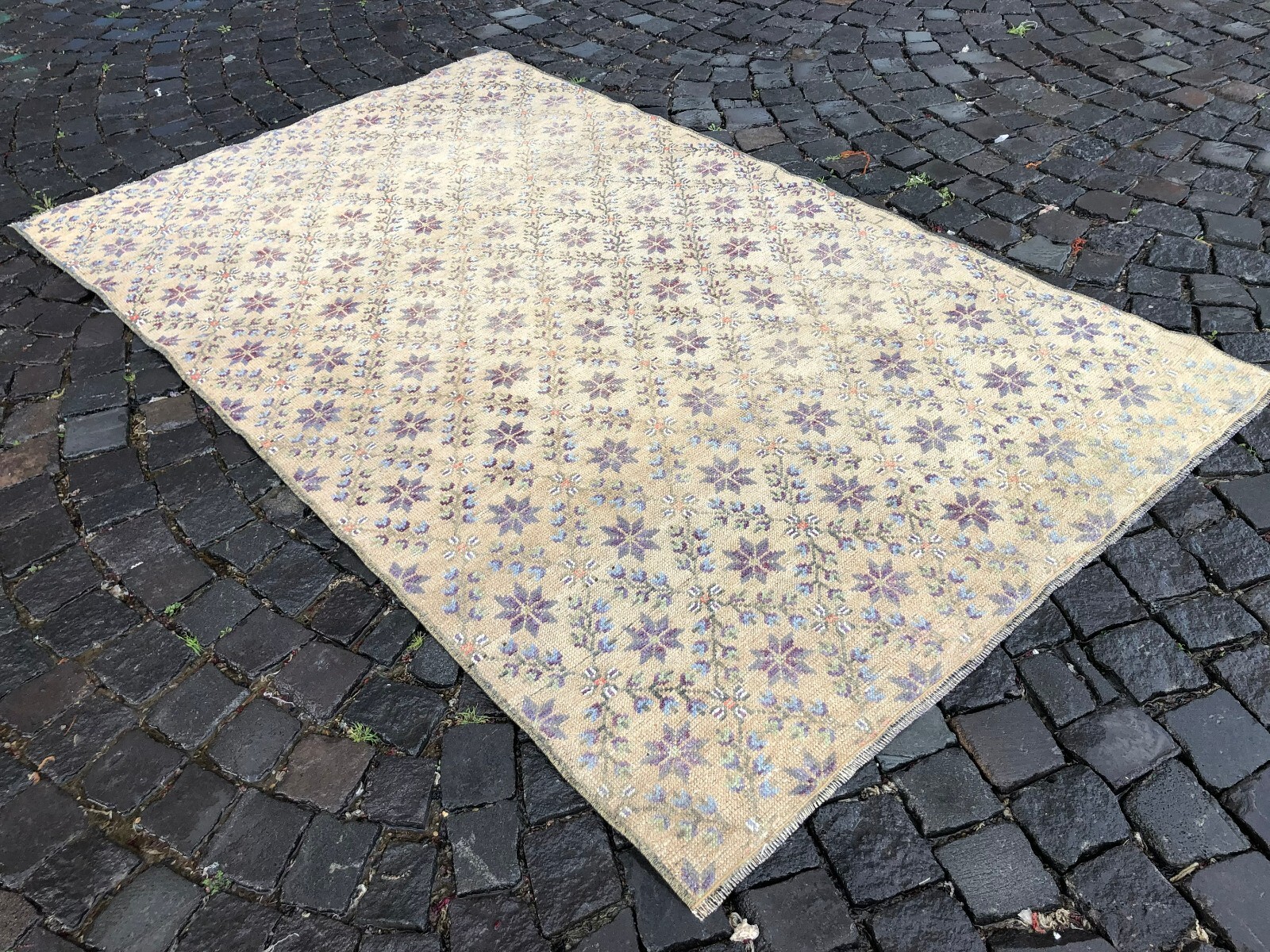 Turkish vintage rug, Carpet, Area rug, Vintage rug, Turkish rug,4,3 x 7,4 ft