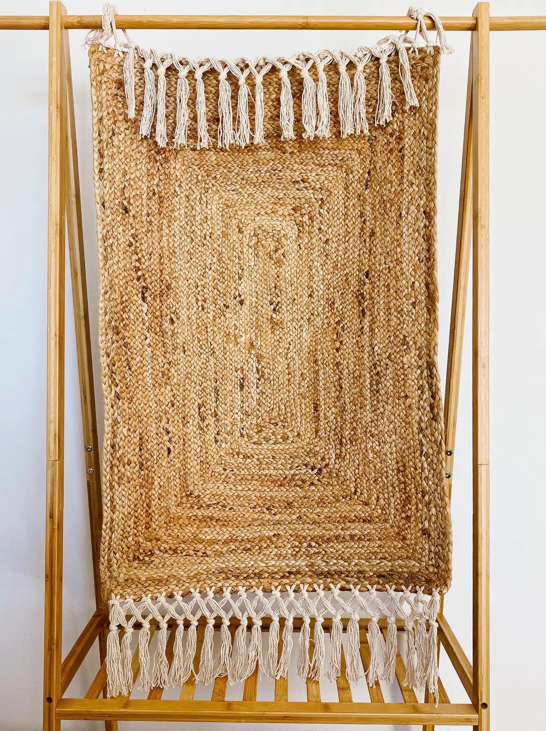 Rug 100% Natural braided Jute handmade carpet look modern living decor area rugs
