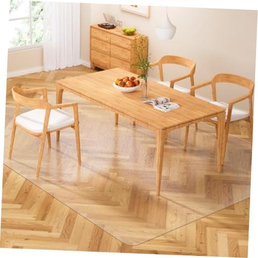 Clear Floor Mat 5×8 for Under Dining Table – Plastic Waterproof Non Slip Vinyl
