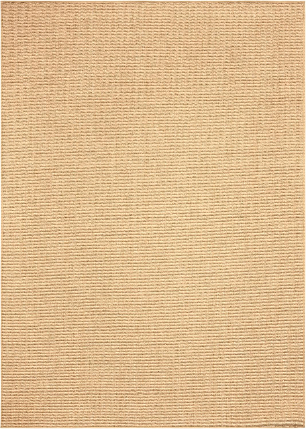 X Area Rug Collection – 5′ X 7′, Natural Brown, Sisal & Jute, Farmhouse Style,