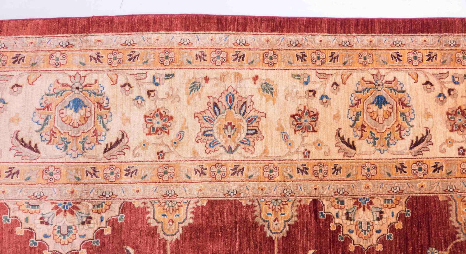 Afghan Ferahan Ziegler 300×400 Carpet Handknotted Red Medallion Wool