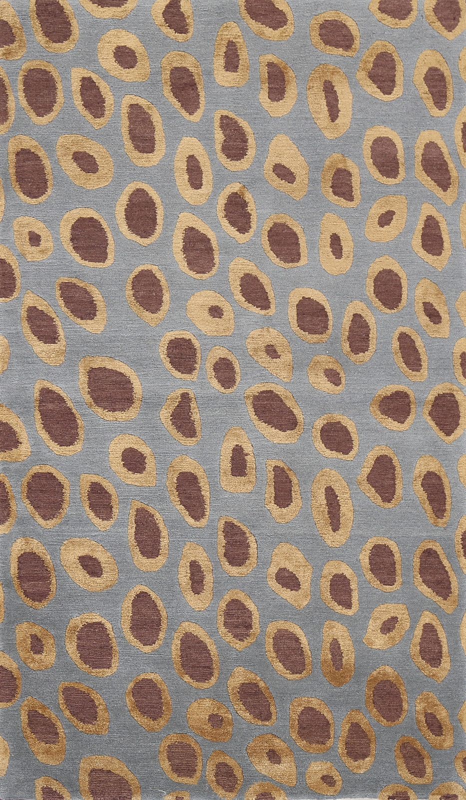 Handmade Animal Print Wool Rug 3×5 Ft Vegetable Dye Modern Nepalese Area Rug