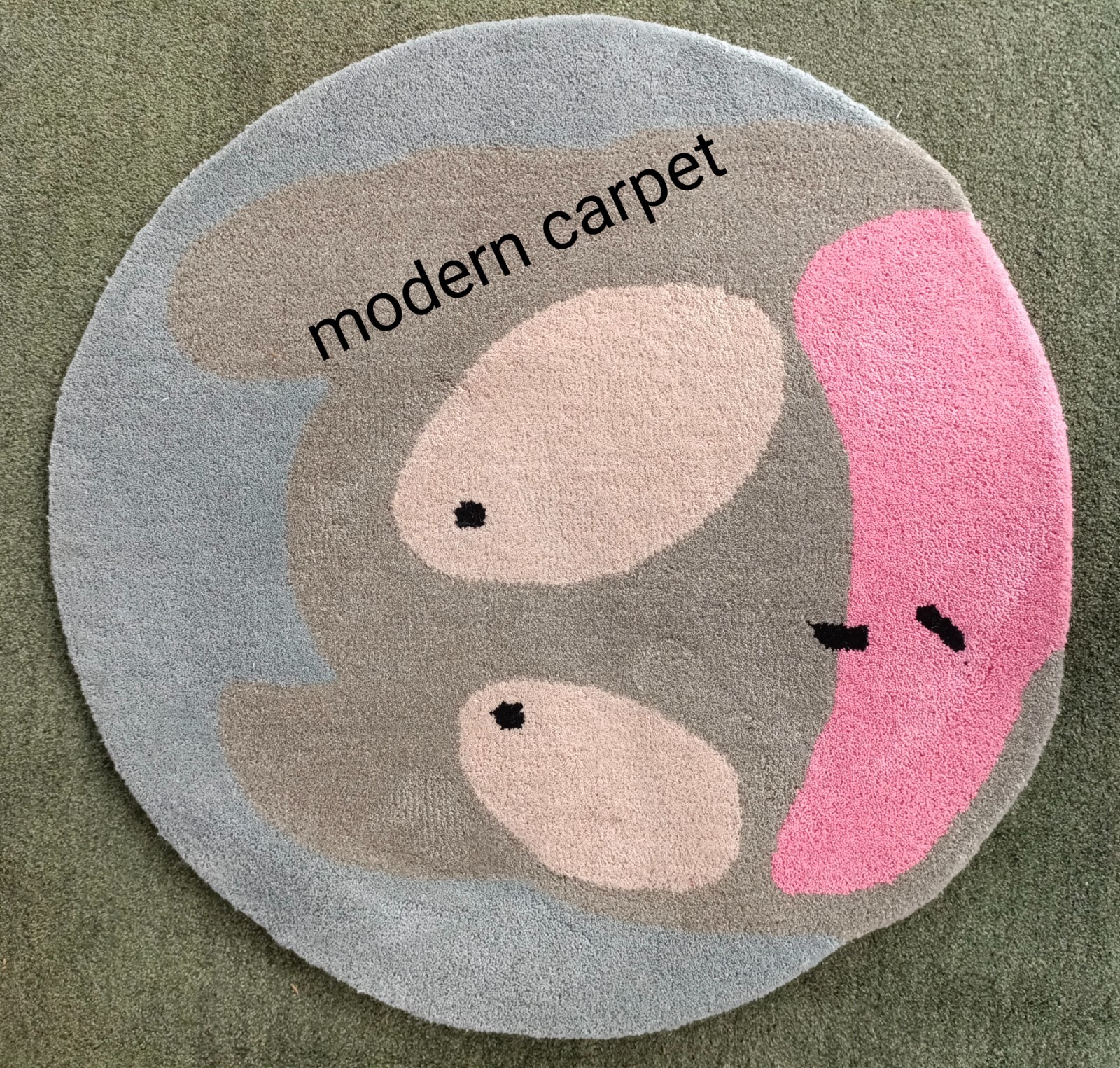 Face Rugs 3×3 Feet Handmade 100% Woolen Hand Tufted For Home Decoration
