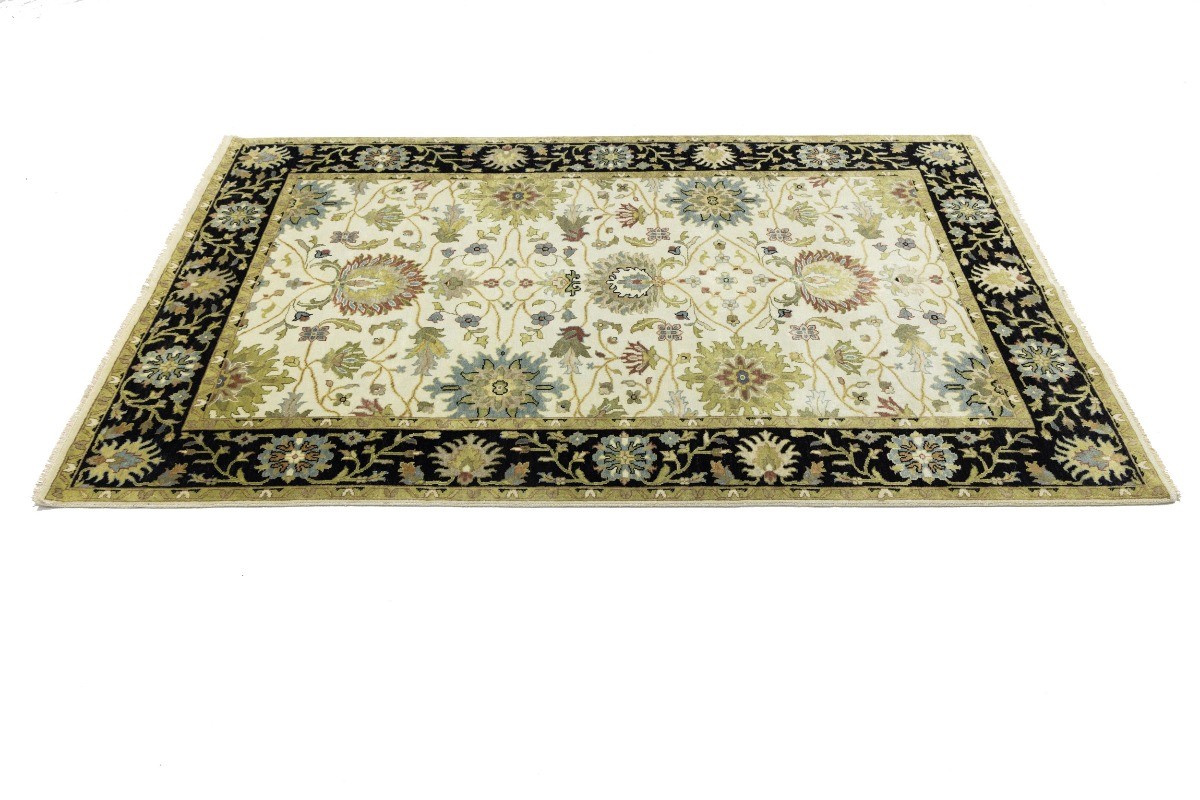 6X9 ft Floral Chobi Peshawar Wool Rug Vintage Oriental Carpet Bedroom Decor