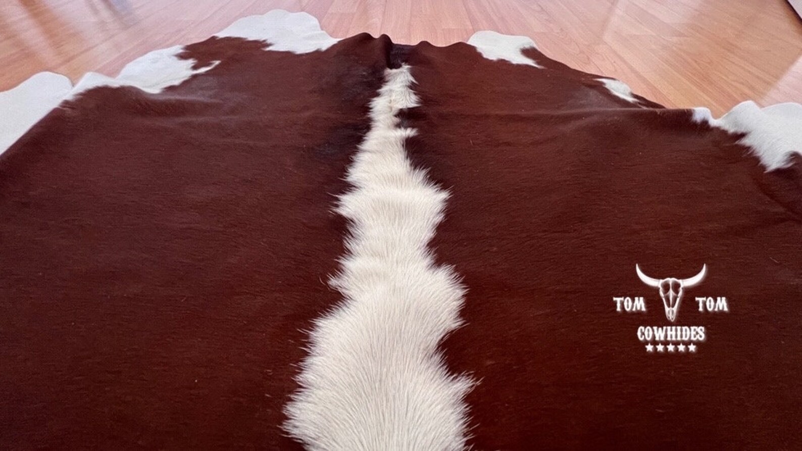 Cowhide Rug Small 4×3,5 hereford Natural Leather