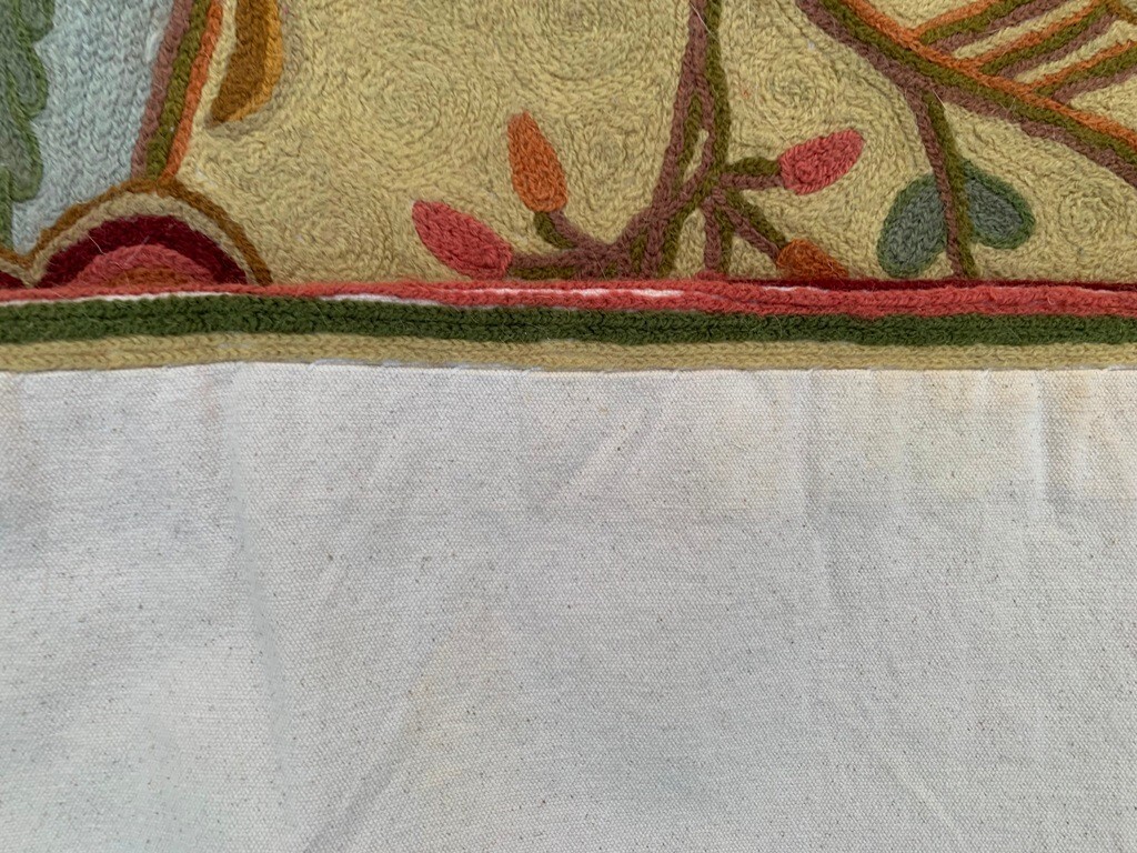 Vintage French Style Aubusson Rug Needlepoint Chain stitch Rug 3×4 ft Free Ship