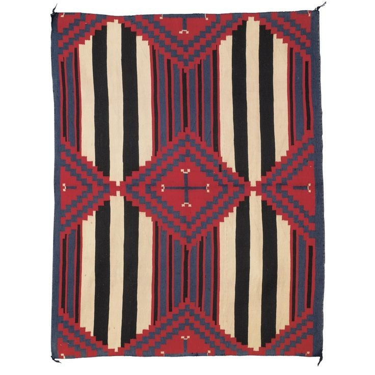 Navajo Chief’s Blanket Rug Southwest 100% Wool Rug Native American Rug, 5×4 ft