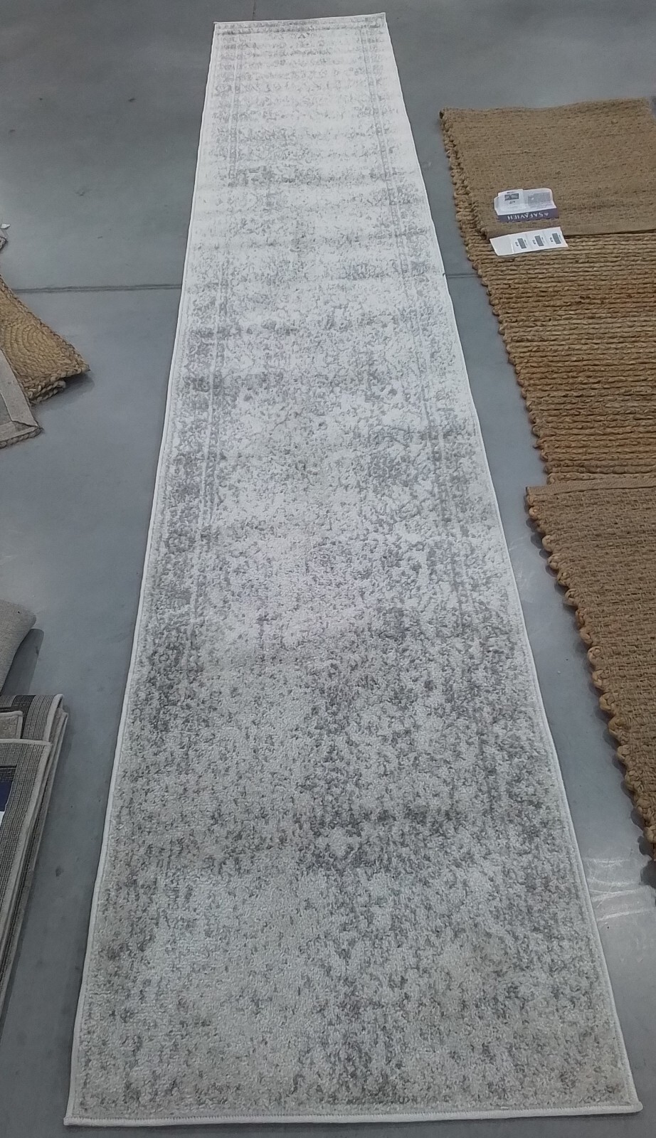 IVORY / SILVER 2′-6″ x 14′-0″ Flaw in Rug, Reduced Price 1172771897 ADR109C-214