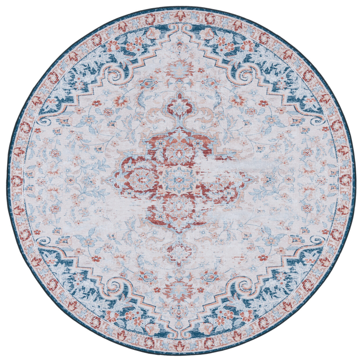 SAFAVIEH Tucson Collection TSN117B Beige / Rust Rug