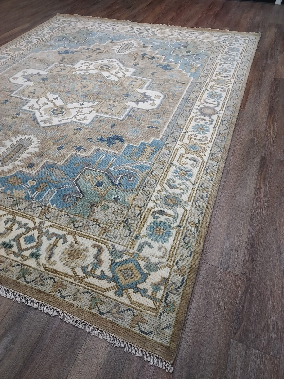 STUNNING 9×12 TURKISH SERAPI HERIZ RUG,VIBRANT FRESH COLOR PALETTE MODERN SCHEME