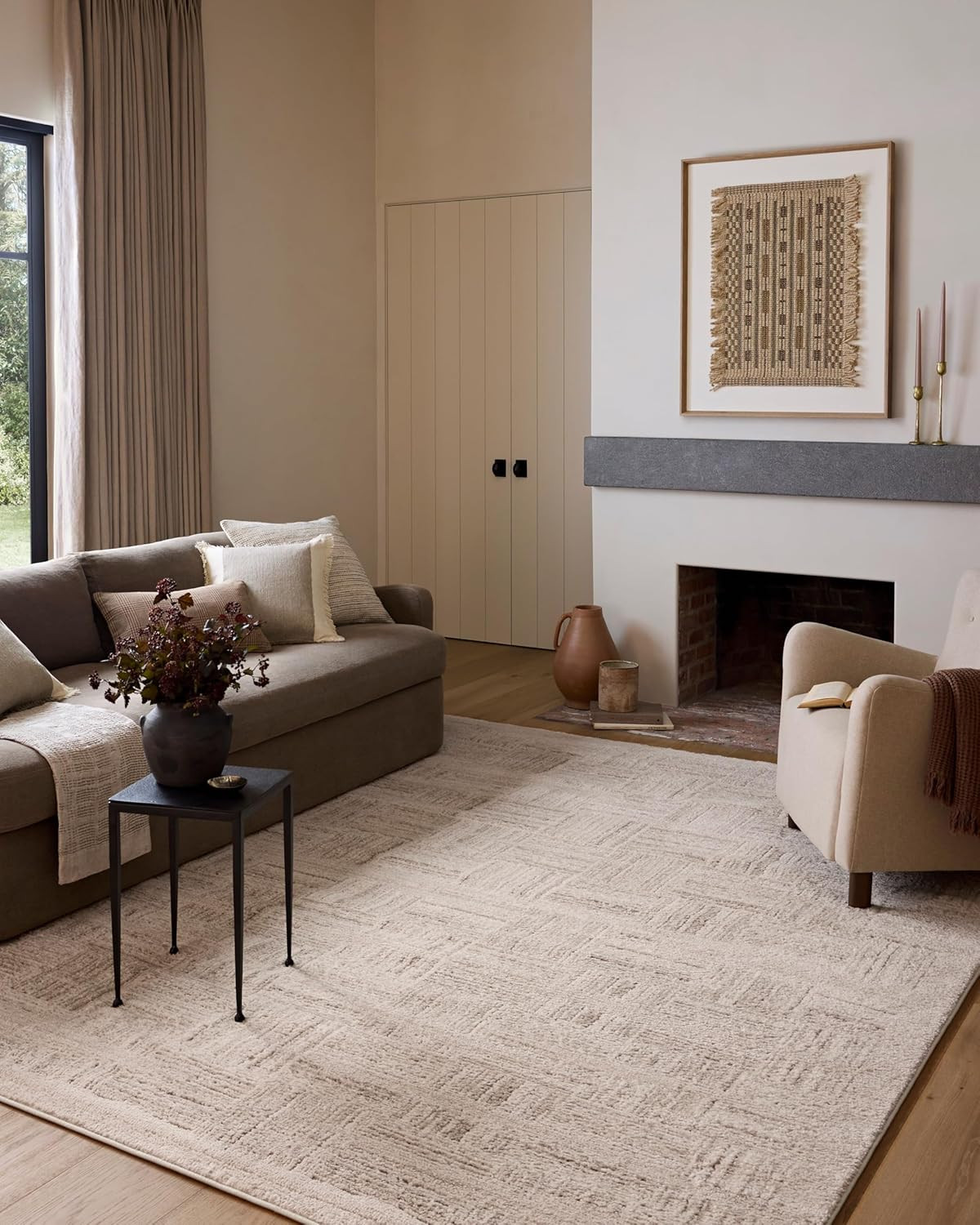 Loloi Monty Collection Ivory/Taupe Runner Rug 2’7″ x 10’0″ – Stylish & Durable