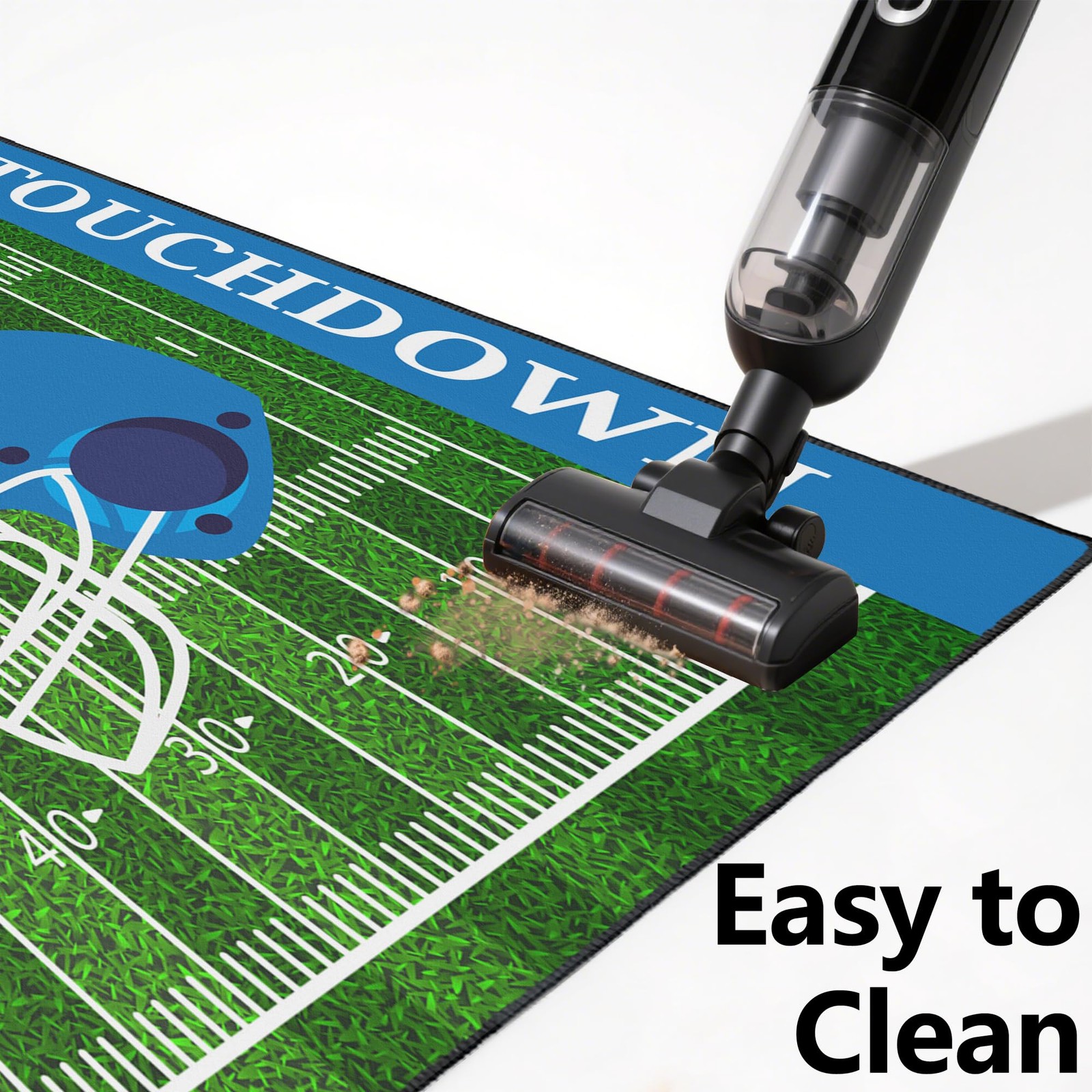 Football Rug Non-Slip 3×5 ftFootball Court Area Rugs with Cool Print for Boys…