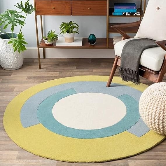 New Handmade Bronze Round Rug 3×3, 4×4, 5×5, 6×6, 7×7, 8×8, 9×9, 10×10
