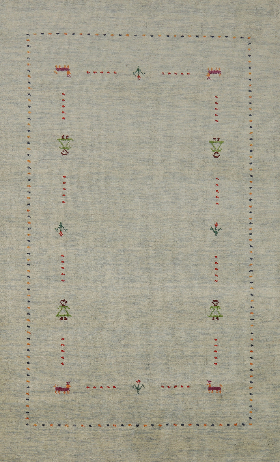 Artisan-crafted Gabbeh Rug Wool Handmade Foyer Carpet 3×5 ft.