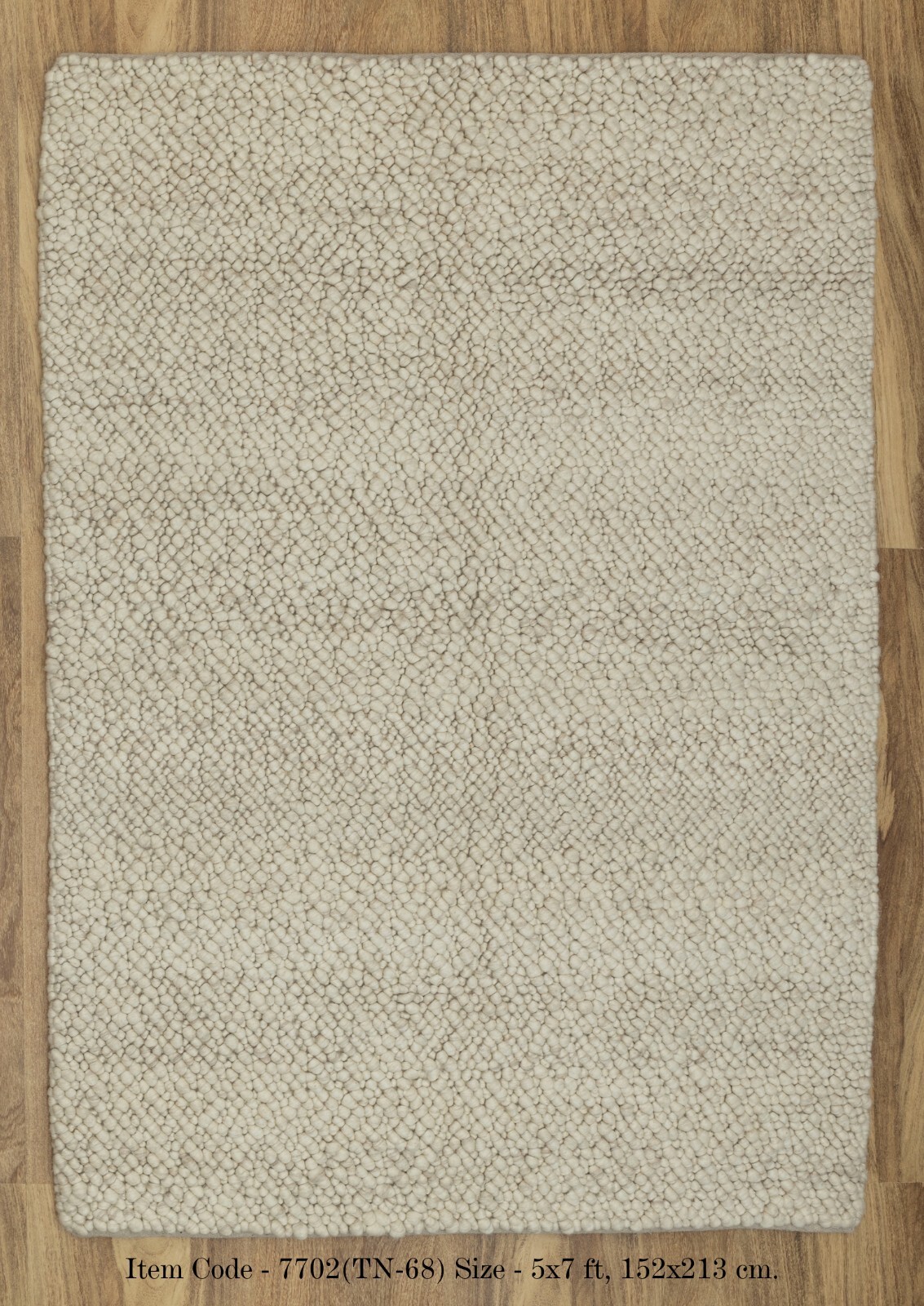 Ivory Cream Chunky Wool Felted Quality Nordic Design Hand Woven Customize Rug