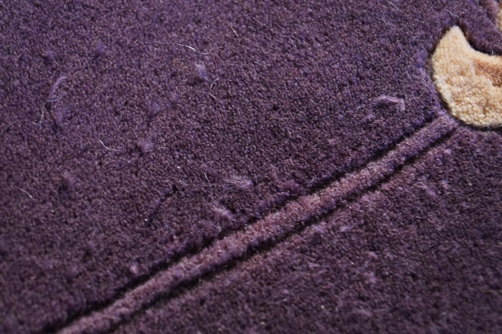 KAS Jewel PURPLE Grape Fleur-de-Lis WOOL Rug 5.3×8.3 #0312 VGC