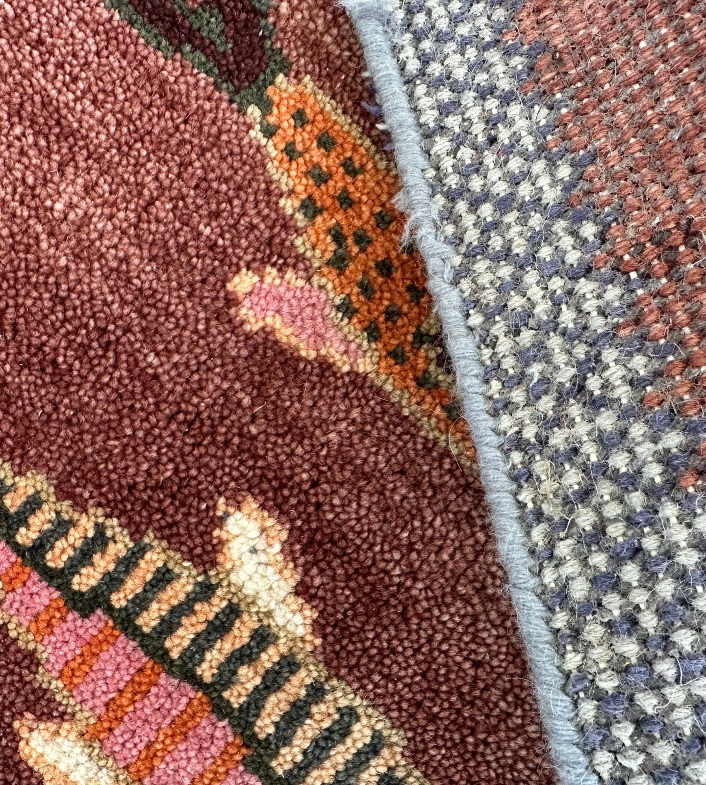 Hand Knotted Wool Fish Rug Runner | Tribal Boho Nautical Anatolian, 100% Wool