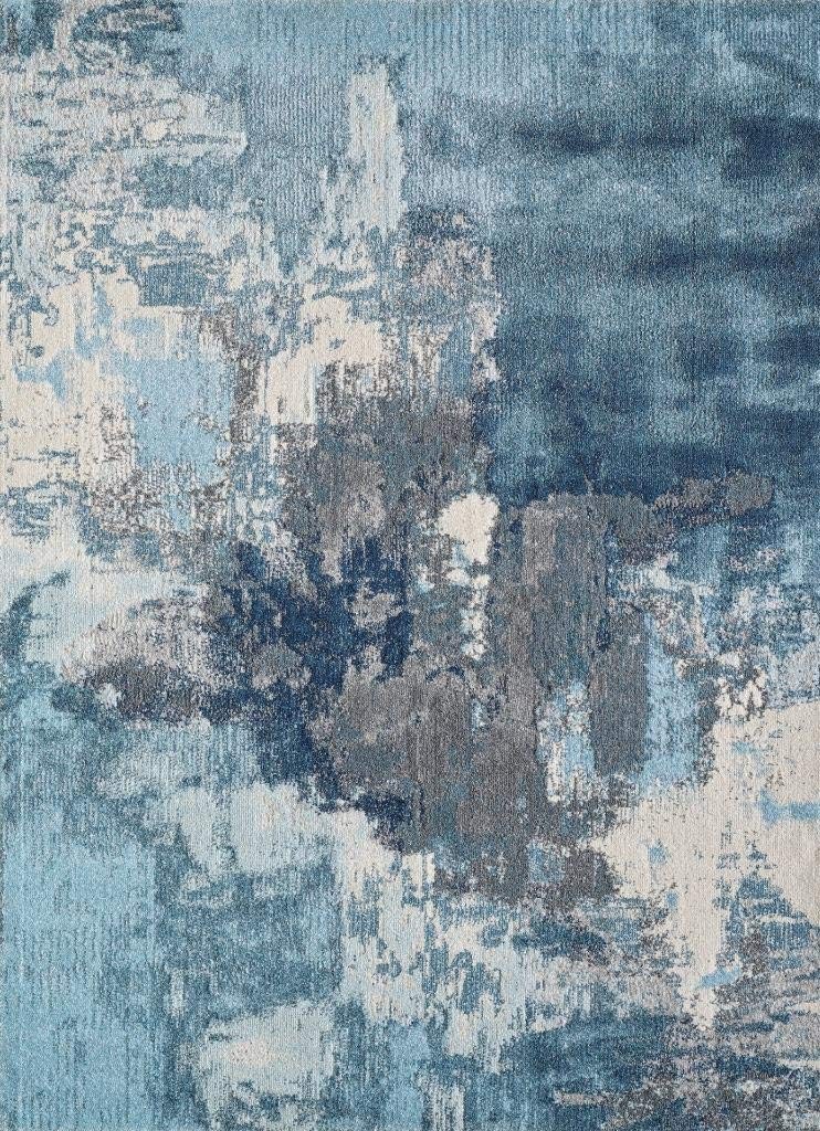 Luxe Weavers Modern Abstract Blue 2X3 Area Rug Stain Resistant Living Room