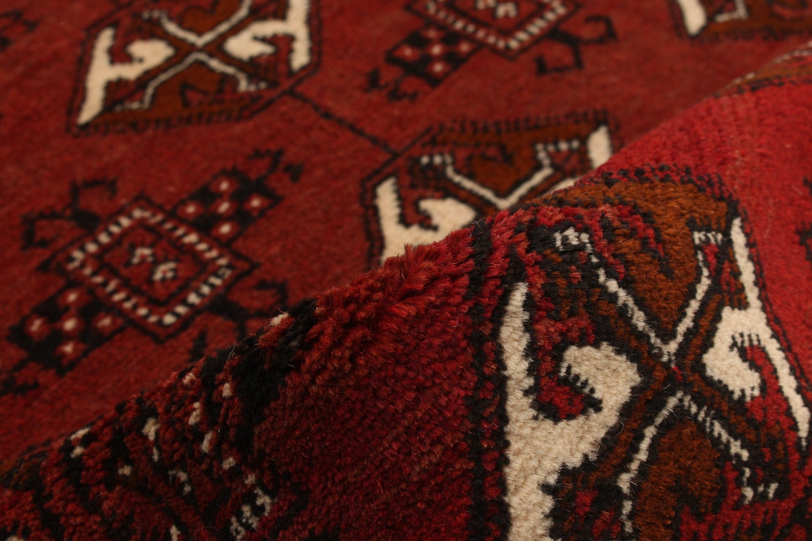 Vintage Dark Copper Traditional 3’6″ x 4’10” Hand-Knotted Oriental Wool Area Rug