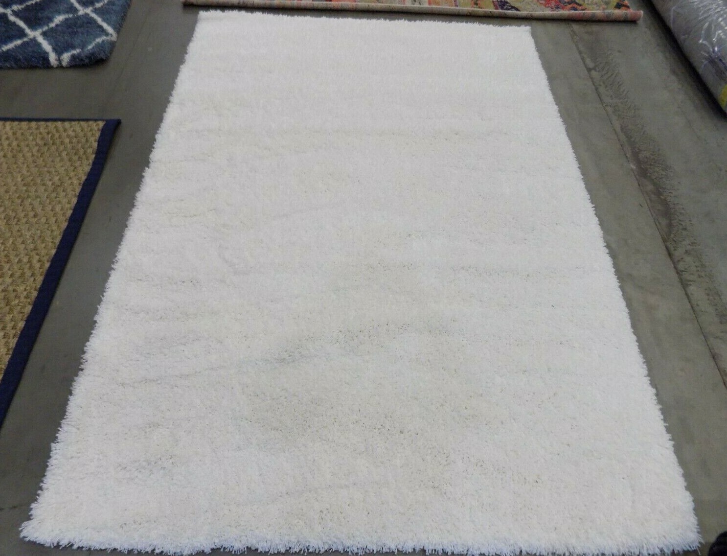 WHITE 5′-3″ X 7′-6″ Stained Rug Reduced Price 1172583397 SG151-1010-5