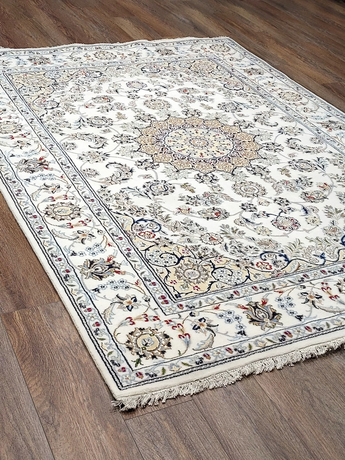 Turkish Silk&Wool Hand Made Bohemian Royal Classic Design, Turkish Rug 5.5×8 Ft