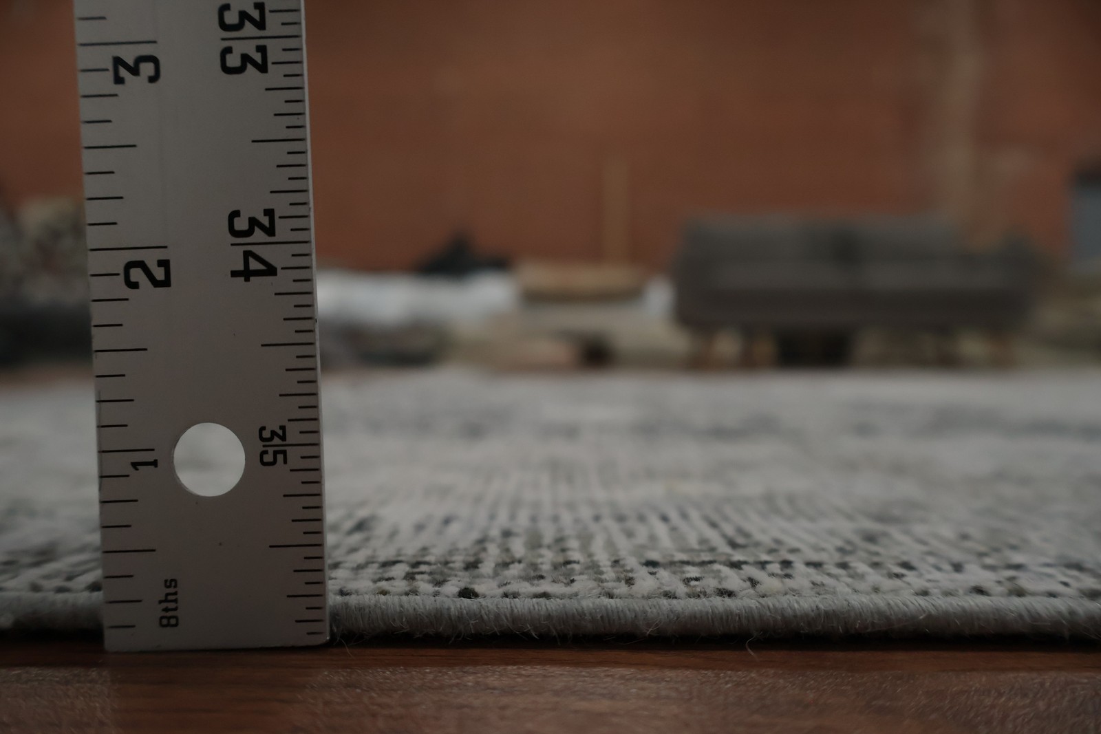Distressed Gray Vintage Area Rug Handmade Traditional with Subtle Pattern 6×9