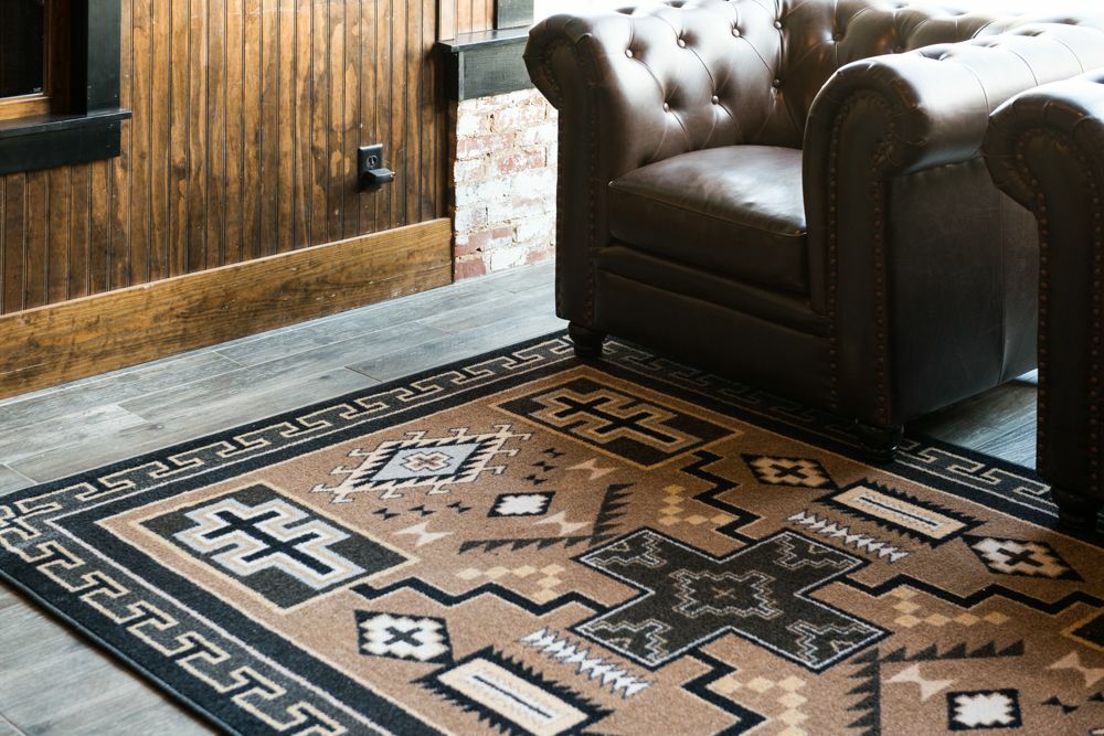 Double Cross Sandman Southwestern Country Farmhouse Area Rug 4’x5′