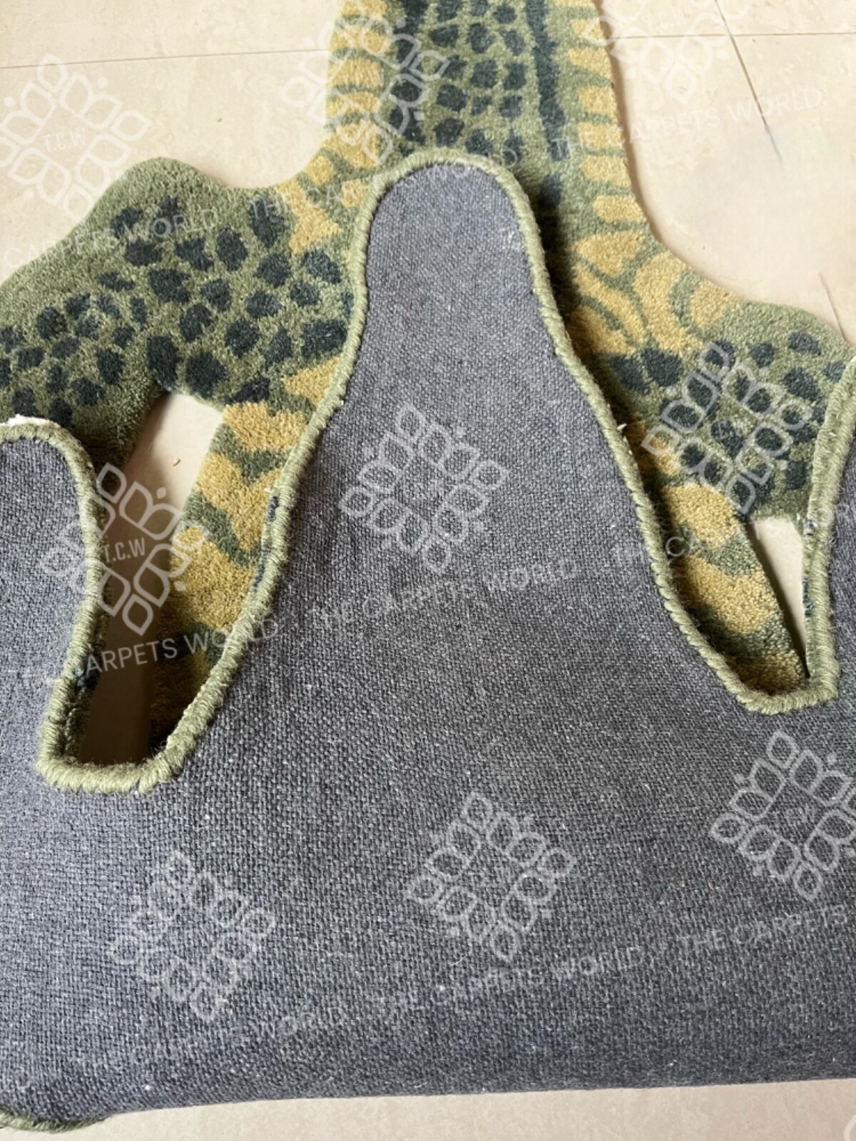 Crocodile Rug, Alligator Rug, Handmade Tufted Rug For Bedroom, Living, Kids Room