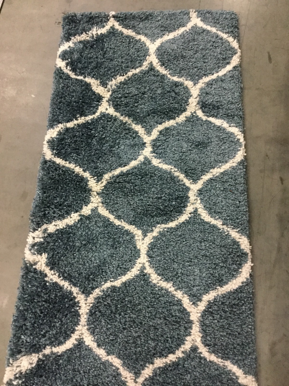 SLT BLUE / IVORY 2′-3″ X 8′ Pressed Pile Rug Reduced Price 1172652478 SGH280L-28