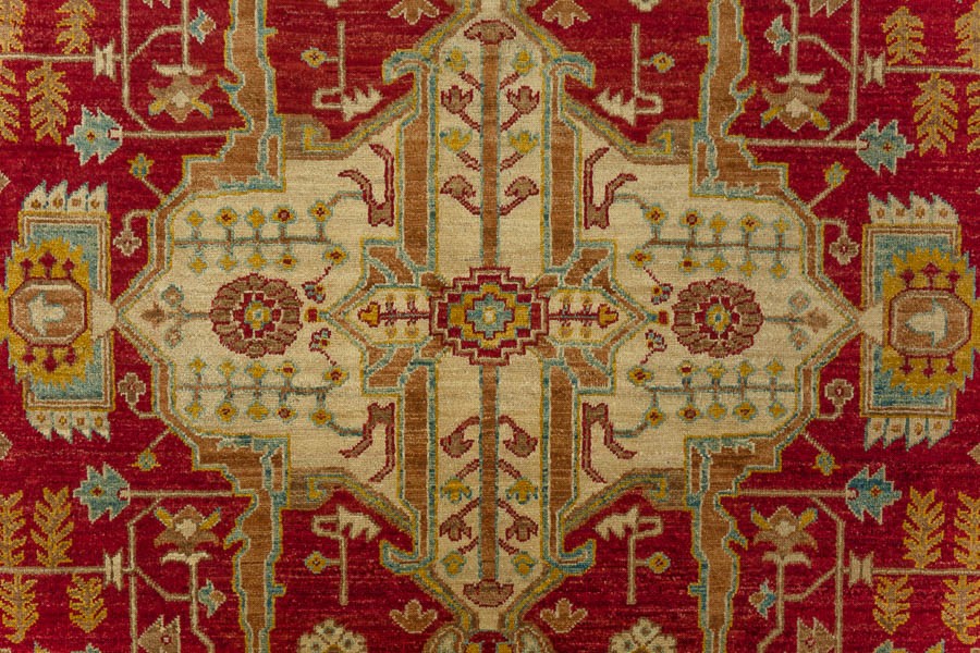 Afghan Chobi Ziegler Carpet Hand-Knotted 200X300 Red Oriental Wool
