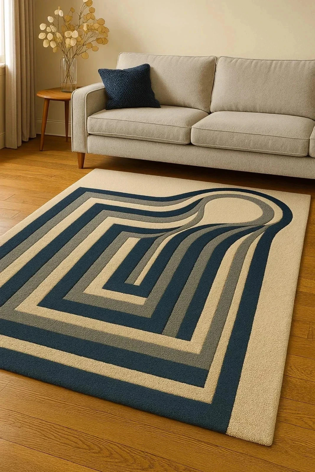 Vibrant Memphis-Style Geometric Area Rug 6×9 8×10 Playful Modern Art Statement