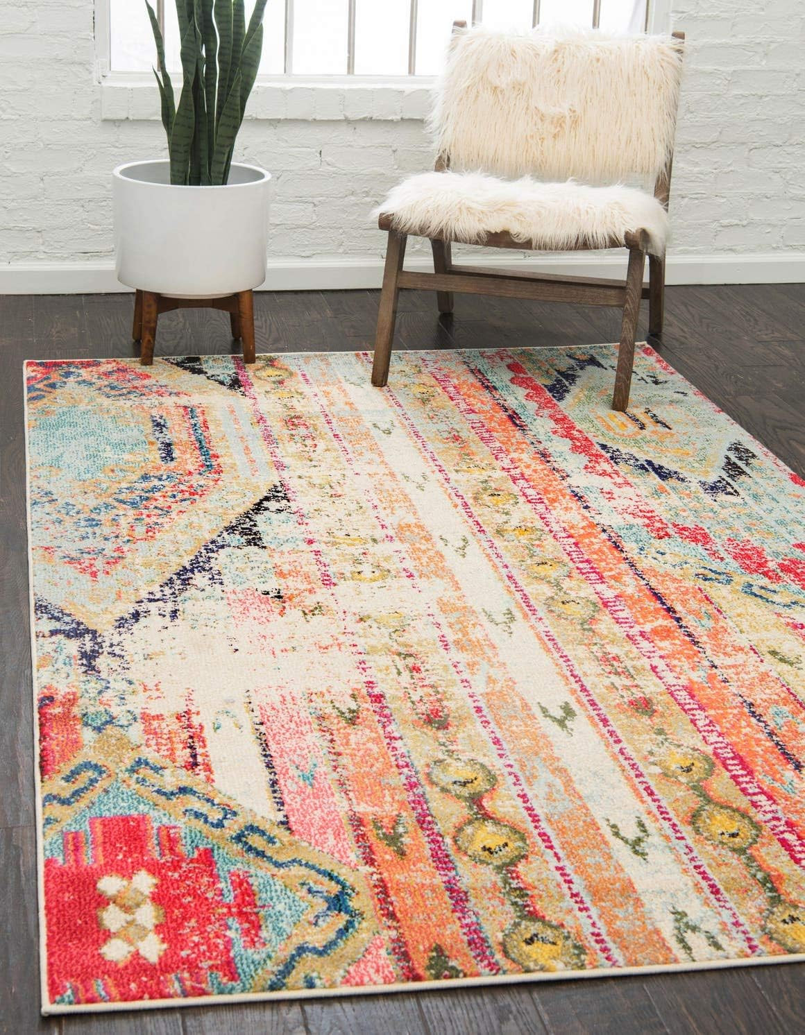 Sedona Collection Area Rug – Yosemite (5′ 1″ X 8′ Rectangle Multi/Blue)