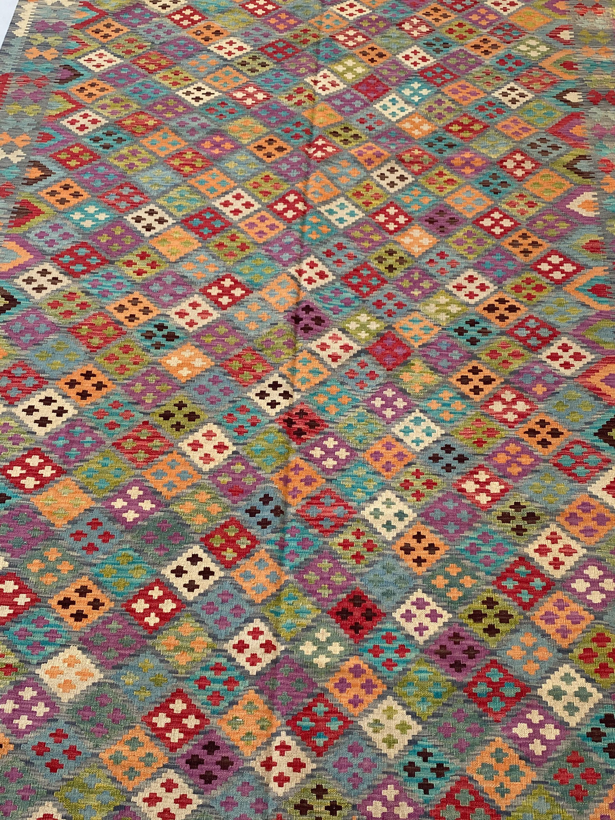 6 x 10 Multi-Color Red Kilim Rug K-112