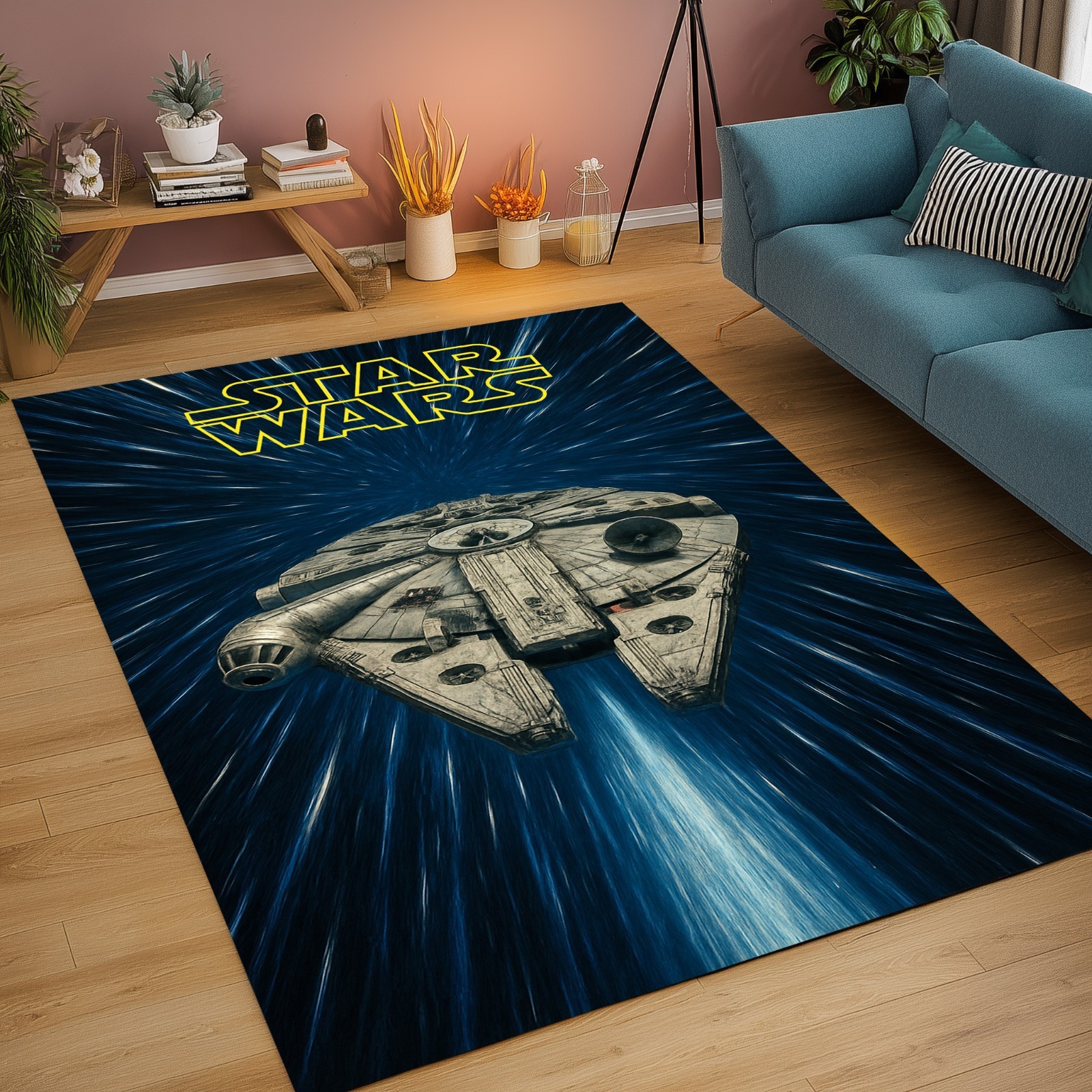 Millennium Falcon Rug, Star Wars Pattern Rug, Star Wars Rug, Starwars Rug