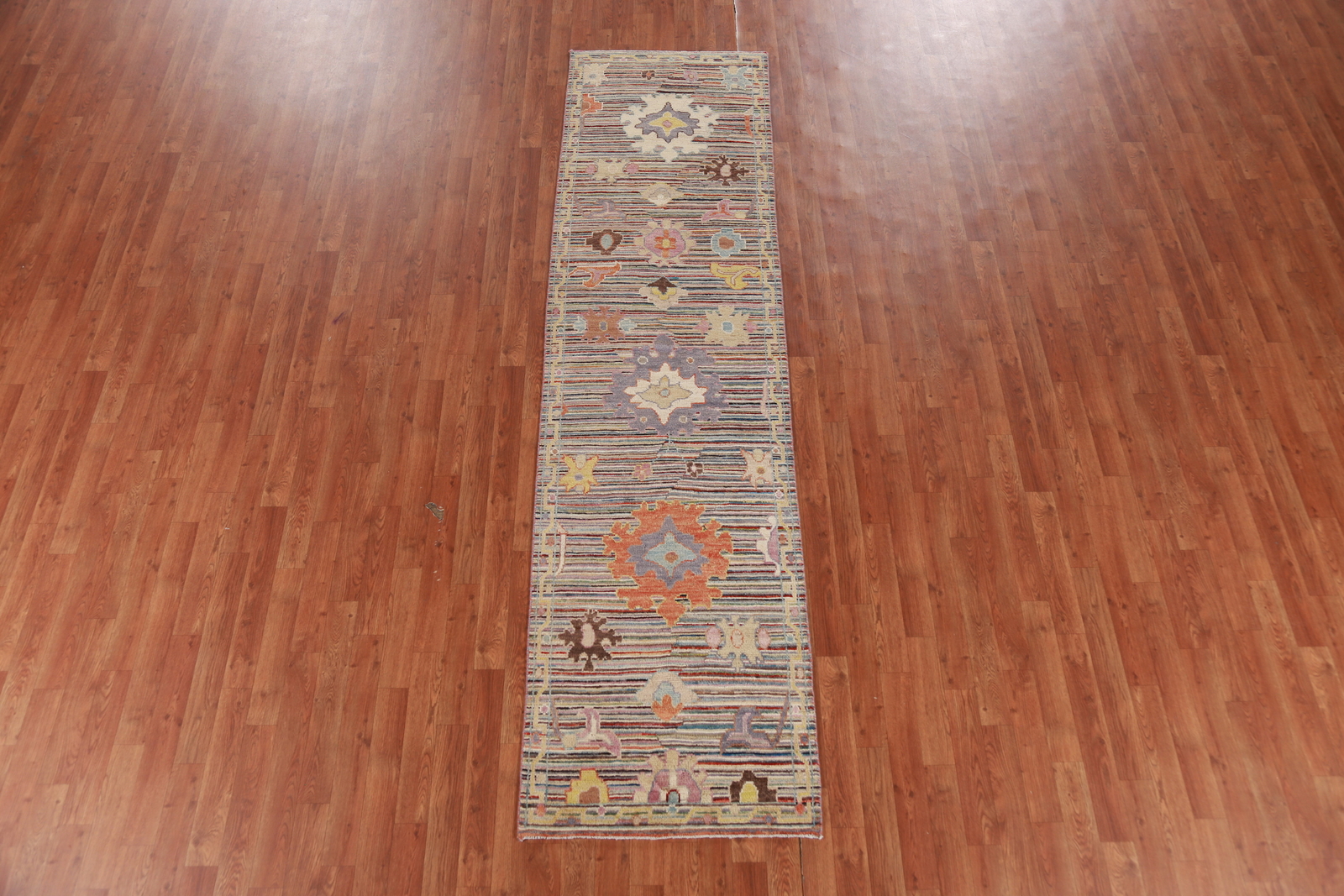 Vegetable Dye Handmade Oushak Turkish Hallway 10′ Runner Rug Wool Carpet 3×10 ft