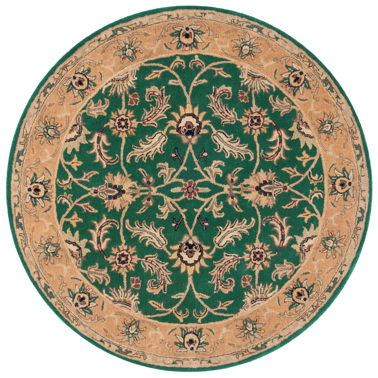 SAFAVIEH Traditional Oriental Style Handmade Wool Area Rug Dark Green & Gold