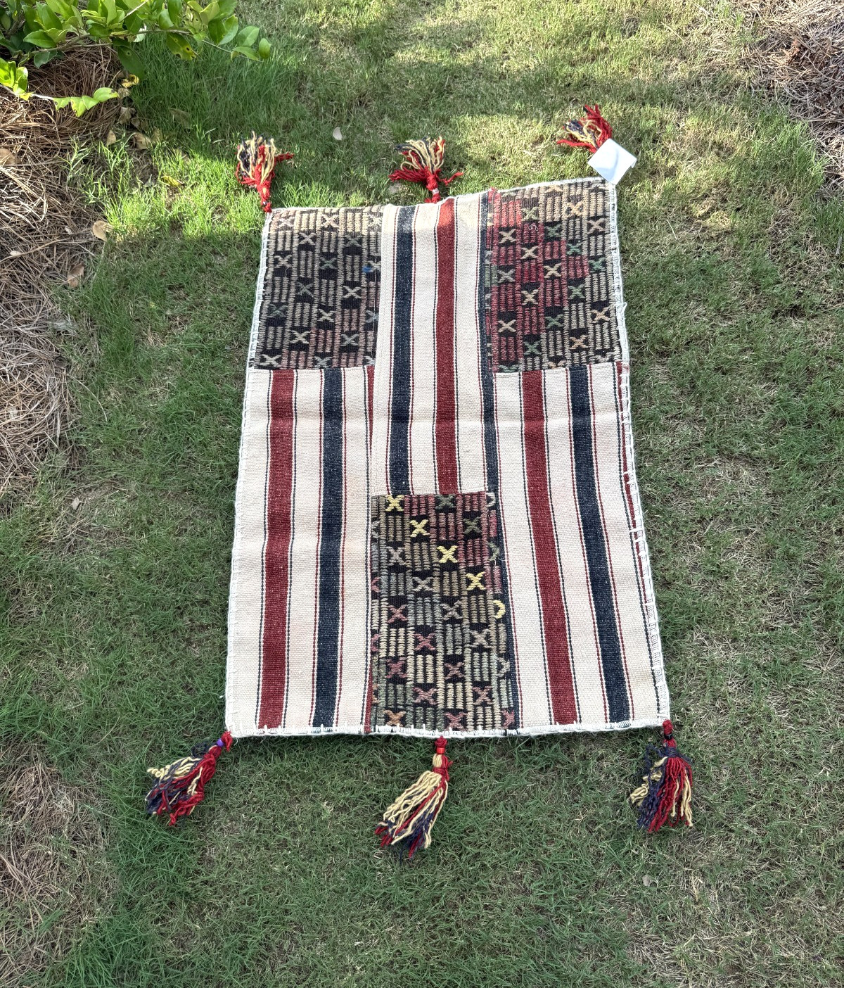 Rustic Cabin Style Anatolian Patchwork Kilim Rug – Boho Farmhouse Cabin Decor